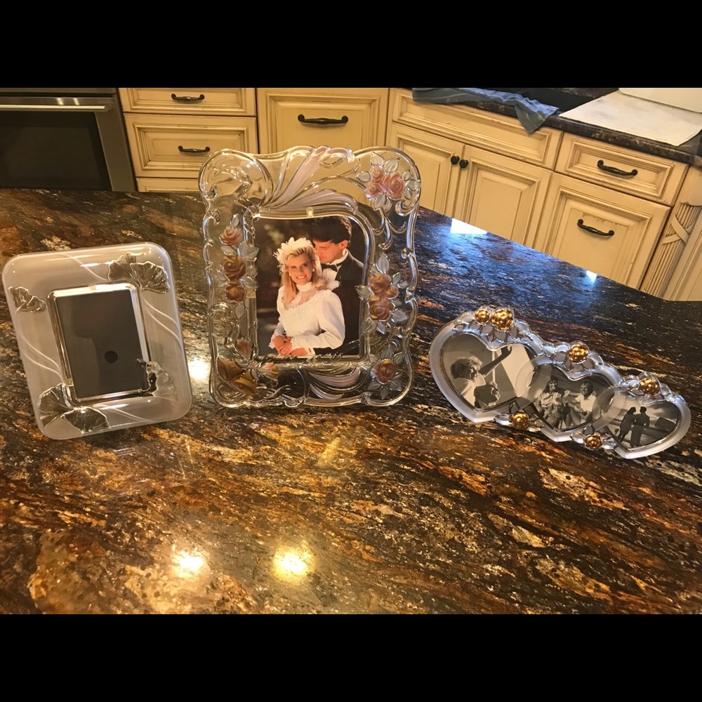 Three Glass Mikasa picture frames brand new
